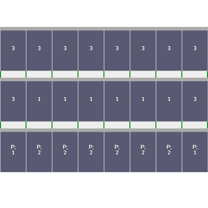 Flatfix Fusion  3 rijen van 8 panelen Portrait Zwart