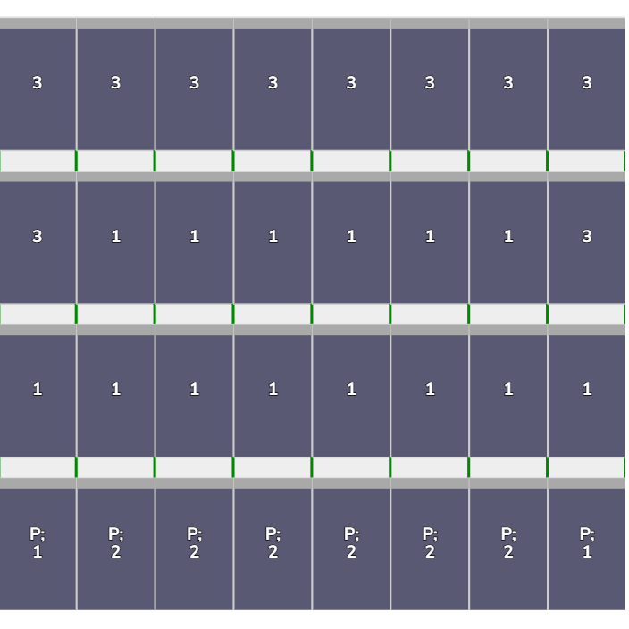 Flatfix Fusion 4 rijen van 8 panelen Portrait Zwart