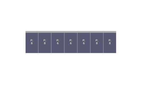 Flatfix Fusion 1 rij van 7 panelen Portrait Zwart