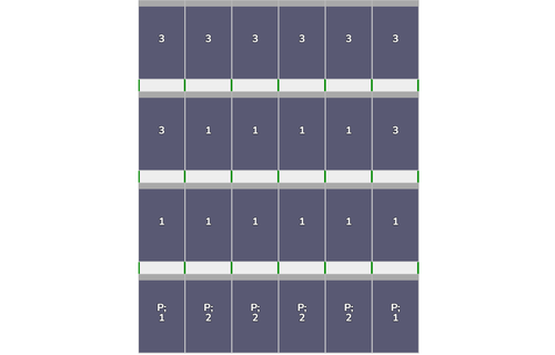 Flatfix Fusion  4 rijen van 6 panelen Portrait Zwart