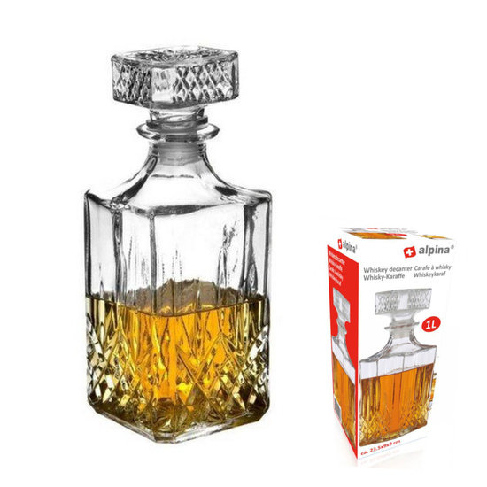 kiespijn Kustlijn vergeetachtig Whisky Karaf - 1 liter | Voor slechts €4.99 | DrankKoning.nl
