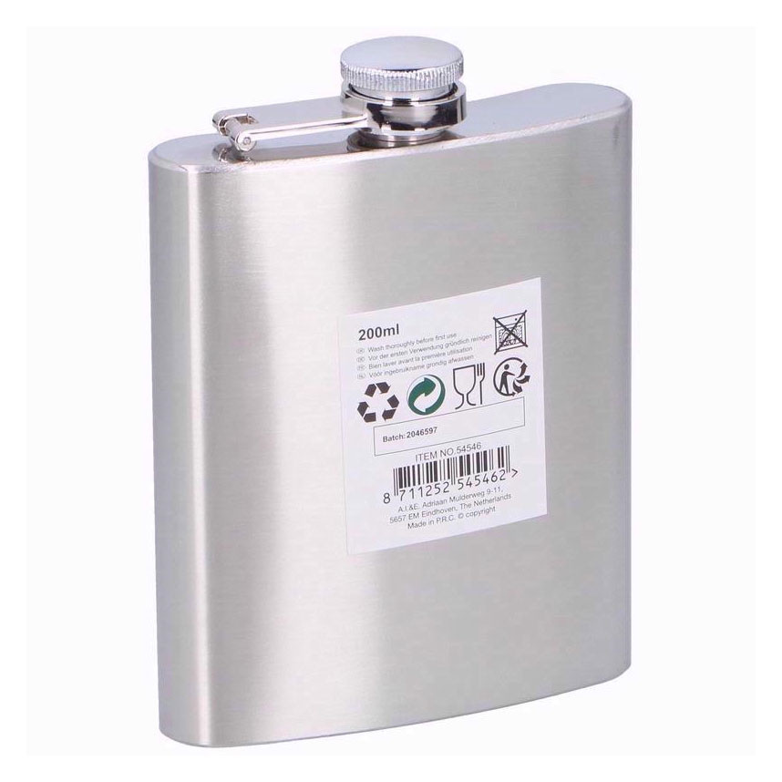 Heupfles RVS Flask Nu slechts €4.95 DrankKoning.nl