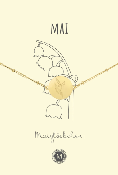 Geboortebloem armband mei