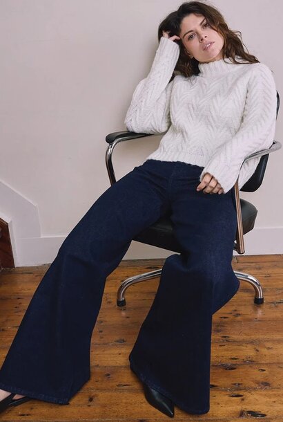 Moore wide denim pants