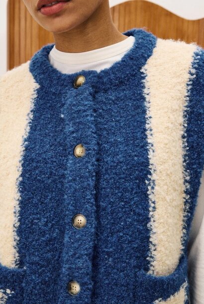 CARDIGAN SHIBA BLEU MARINE