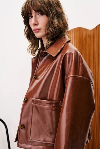 Veste prevert marron glace