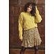 EsQualo Sweater cables v-neck warm olive 02700 EsQualo Sweater cables v-neck warm olive 02700