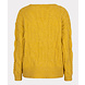 EsQualo Sweater cables v-neck warm olive 02700 EsQualo Sweater cables v-neck warm olive 02700
