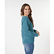 EsQualo Sweater cables v-neck galaxy blue 02700 EsQualo Sweater cables v-neck galaxy blue 02700