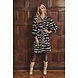 EsQualo Jurk ribbed cuff absolute illusion print 14709 EsQualo Jurk ribbed cuff absolute illusion print 14709