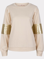 EsQualo Sweater sequins beige 05710