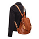 Stretch PU travel rugzak cognac Stretch PU travel rugzak cognac