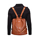 Stretch PU travel rugzak cognac Stretch PU travel rugzak cognac