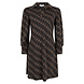 Zoso Travel jurk annelies brown black 235 Zoso Travel jurk annelies brown black 235
