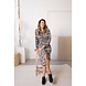 Zoso Travel jurk nina brown black 235 Zoso Travel jurk nina brown black 235