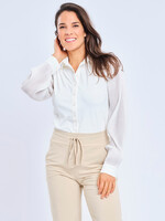 Mi Piace Travel blouse plisse off white 202258