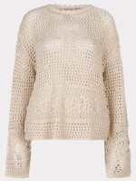 EsQualo Sweater open knit light sand 27003