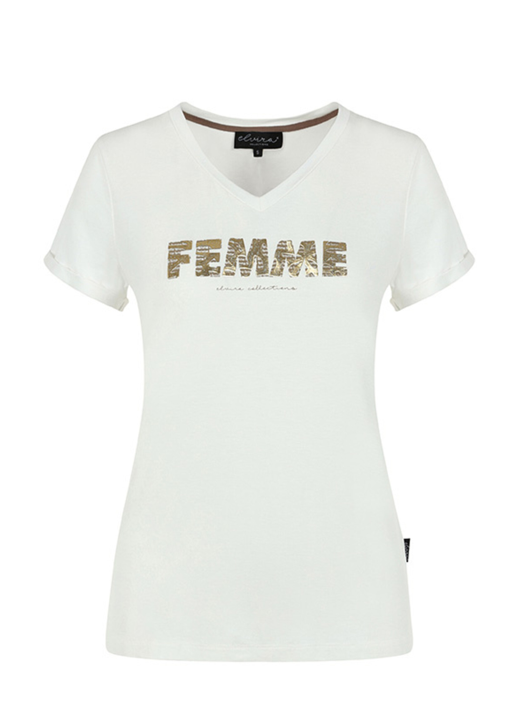 Elvira Casuals T-shirt femme offwhite 24-049