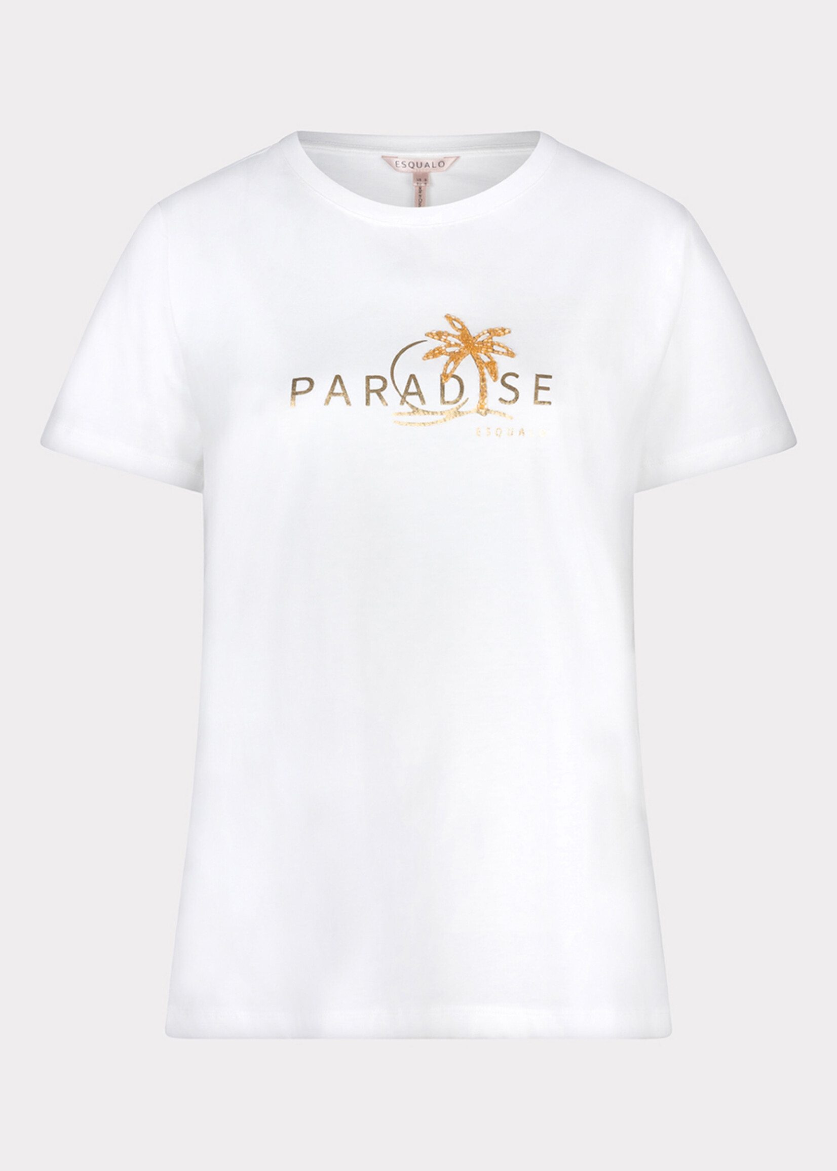 EsQualo T-shirt paradise offwhite gold 05202