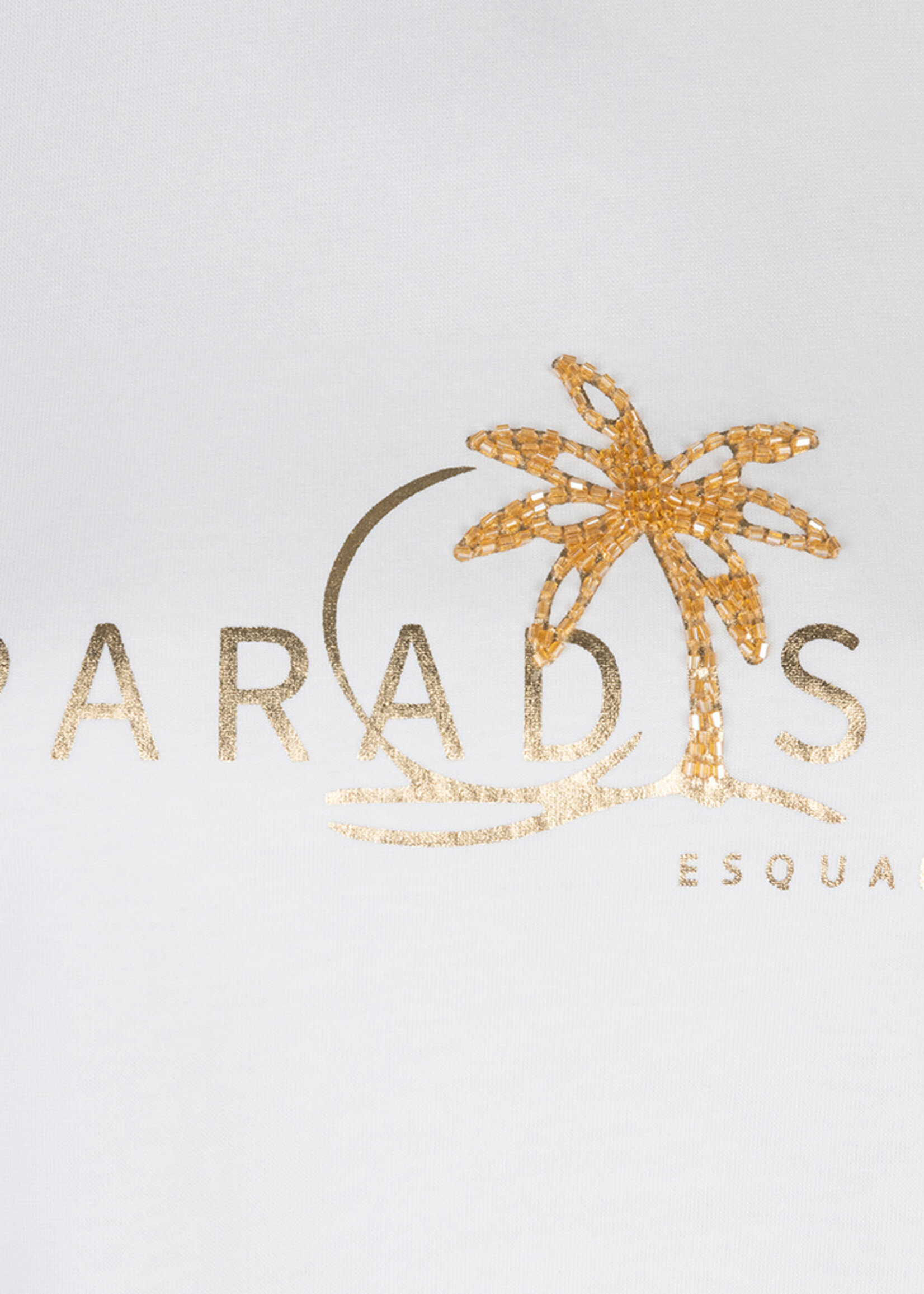 EsQualo T-shirt paradise offwhite gold 05202
