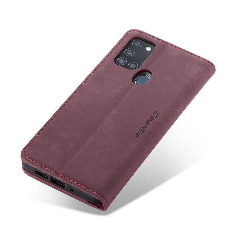 CaseMe CaseMe Samsung Galaxy A21s Retro Wallet Case - Rood