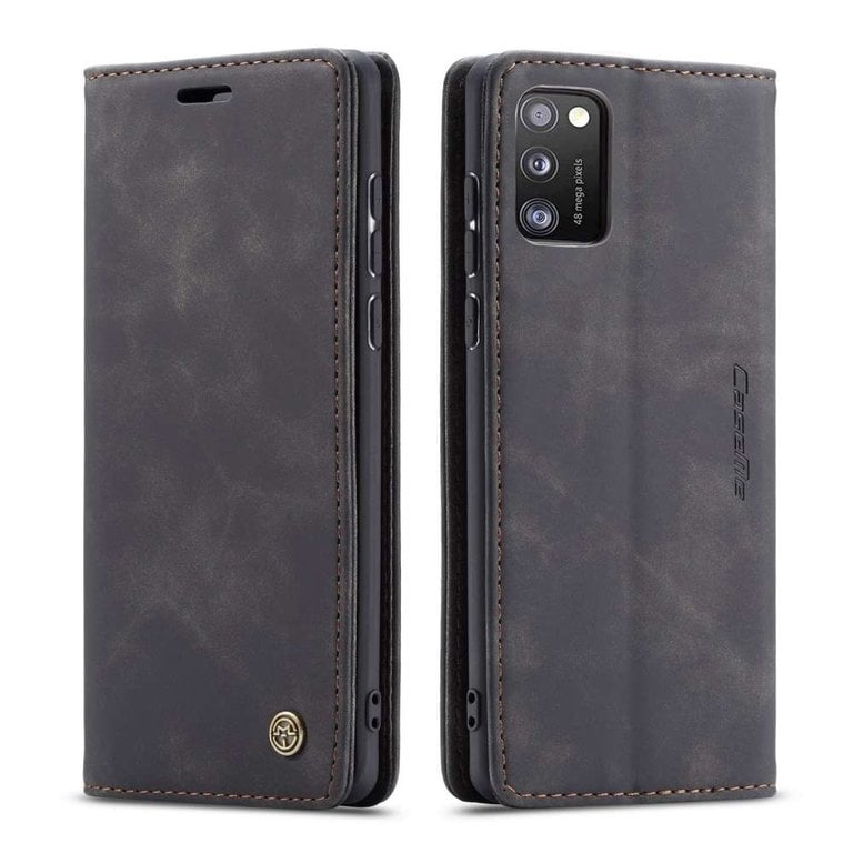 CaseMe CaseMe Samsung Galaxy A41 Retro Wallet Case - Zwart