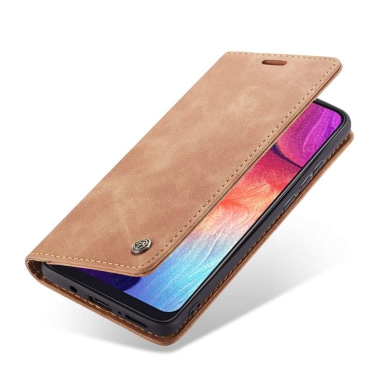 CaseMe CaseMe Samsung Galaxy A50 Retro Wallet Case - Bruin