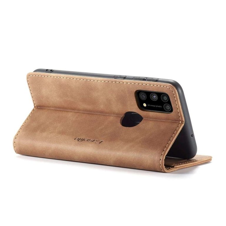 CaseMe CaseMe Samsung Galaxy M31 Retro Wallet Case - Bruin