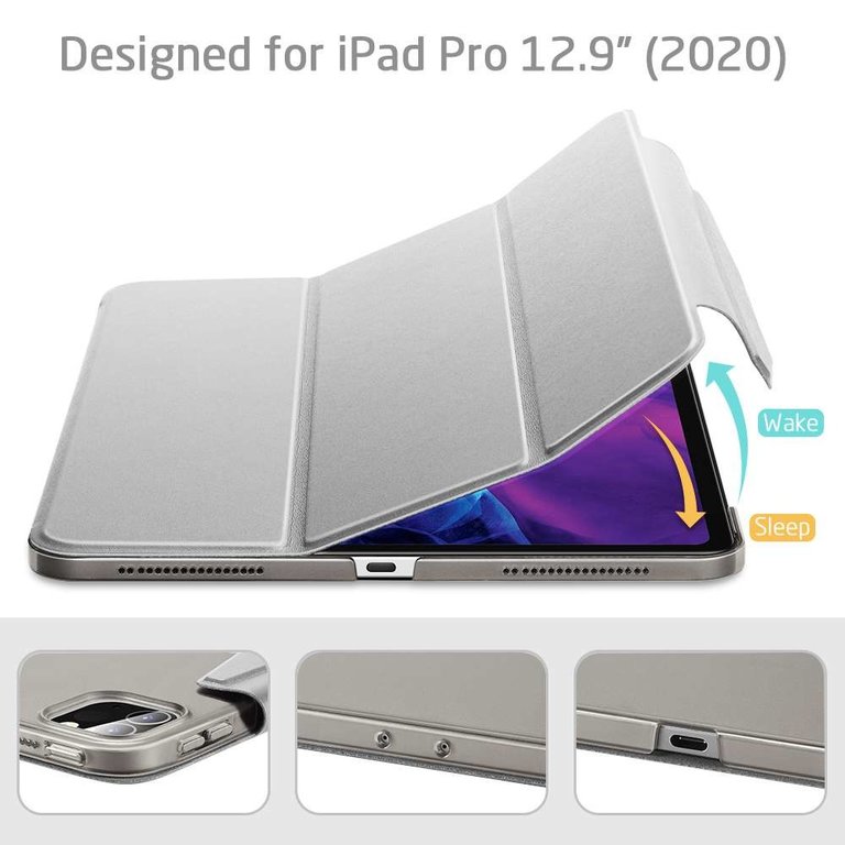 ESR ESR Apple iPad Pro 12.9 Yippee Color Case - Zilver Grijs