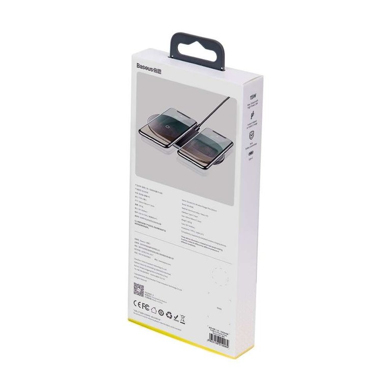 Baseus Baseus 2-in-1 Wireless Charging Pad Pro Edition - Zwart
