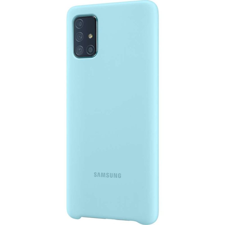 Samsung Samsung Galaxy A71 Silicone Cover - Blauw