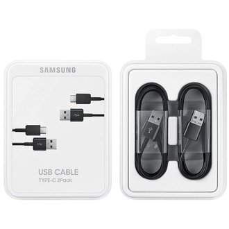 Samsung USB-C Kabel 2 Pack - Zwart Samsung USB-C Kabel 2 Pack - Zwart