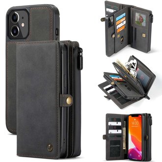 CaseMe iPhone 13 Luxe Multi Portemonnee Hoesje - Zwart