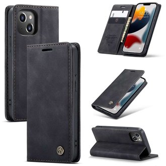 CaseMe iPhone 13 Retro Wallet Case - Black
