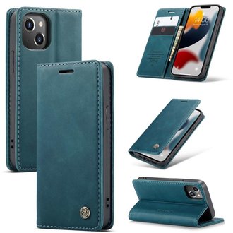CaseMe iPhone 13 Retro Wallet Case - Blue