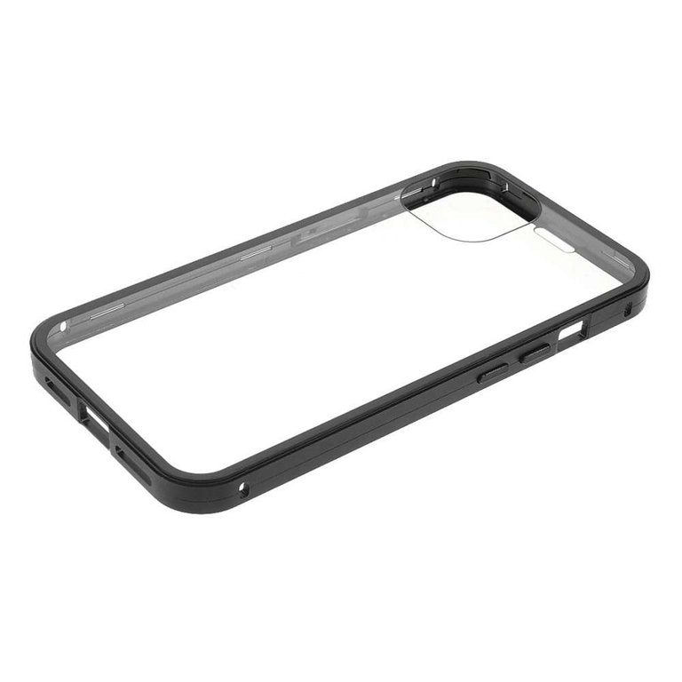 Just in Case Just in Case iPhone 13 Magnetic Metal Tempered Glass Cover - Black