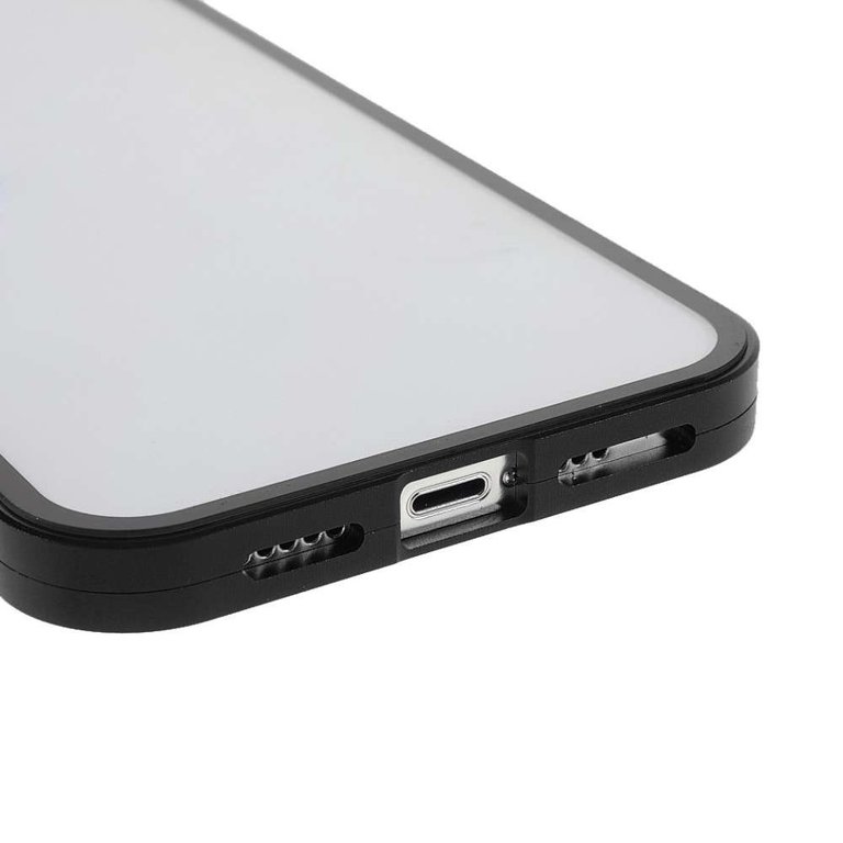 Just in Case Just in Case iPhone 13 Magnetic Metal Tempered Glass Cover - Black