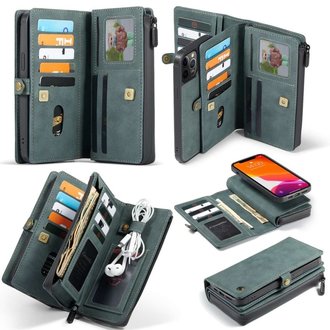 CaseMe CASEME iPhone 13 Pro Max Luxe Multi Portemonnee Hoesje - Blue