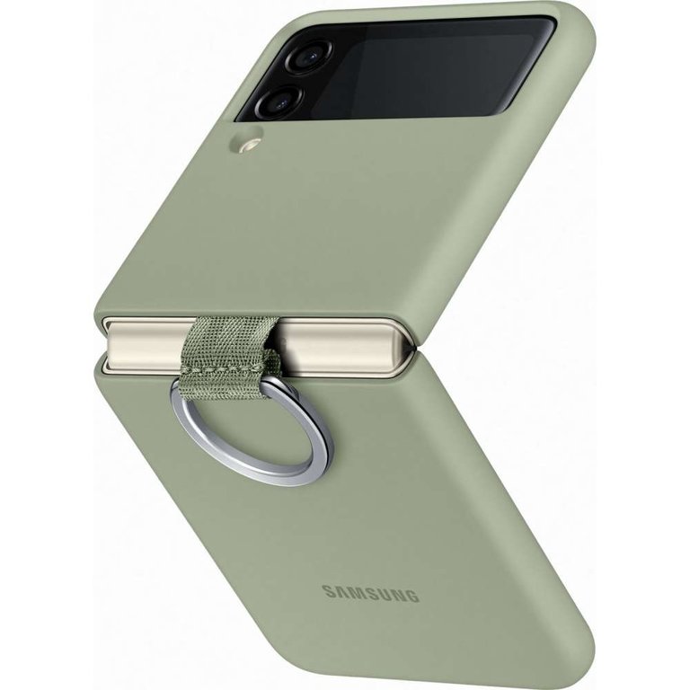 Samsung Samsung Galaxy Z Flip 3 Silicone Cover With Ring (Olive)