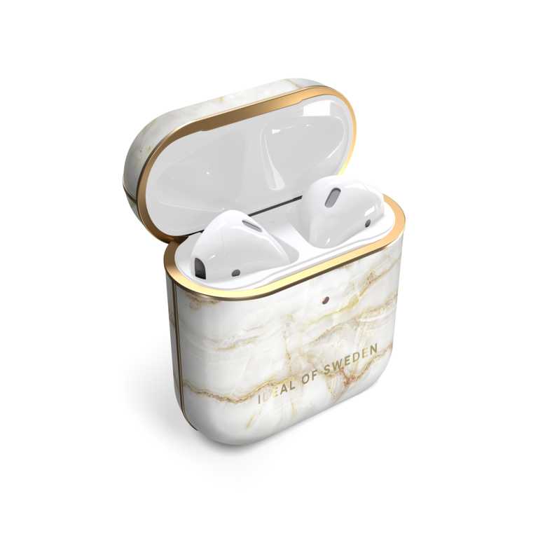 Ideal Of Sweden Printed AirPods Case - Golden Pearl Marble AirPods 1 & 2