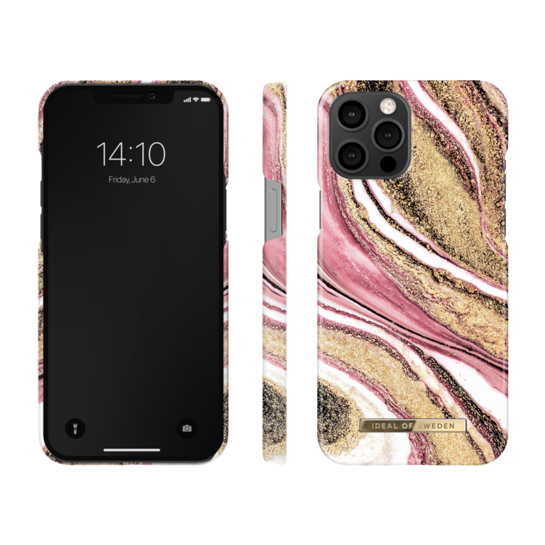 Ideal Of Sweden Printed Case iPhone 12 / 12 Pro Cosmic Pink Swirl