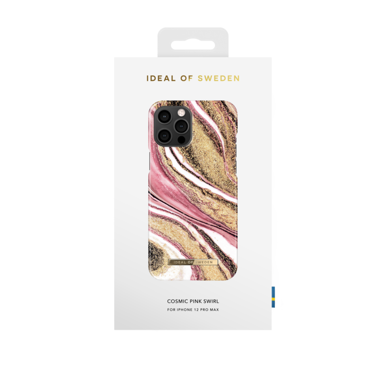 Ideal Of Sweden Printed Case iPhone 12 / 12 Pro Cosmic Pink Swirl