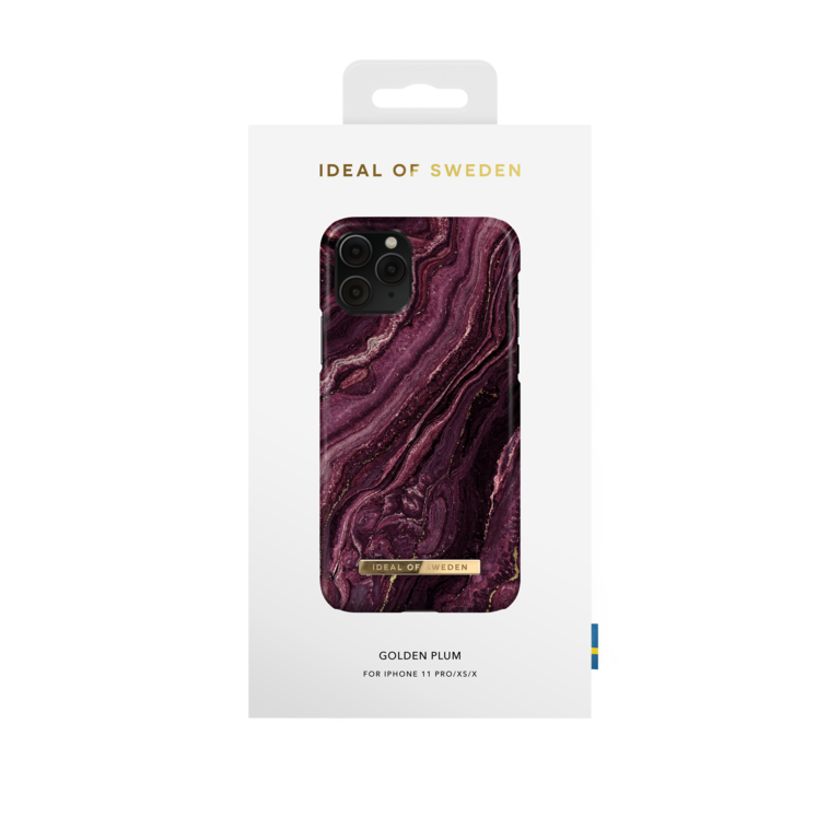 Ideal Of Sweden Printed Case iPhone 11 Pro / XS / X Golden Plum