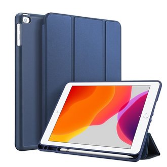 Apple Accezz Smart Silicone Bookcase voor de iPad 10.2 (2019 / 2020 / 2021) - Blauw Apple Accezz Smart Silicone Bookcase voor de iPad 10.2 (2019 / 2020 / 2021) - Blauw