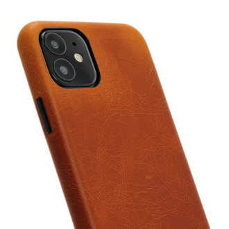 Minim Minim Backcover iPhone 12 / 12 Pro - Cognac