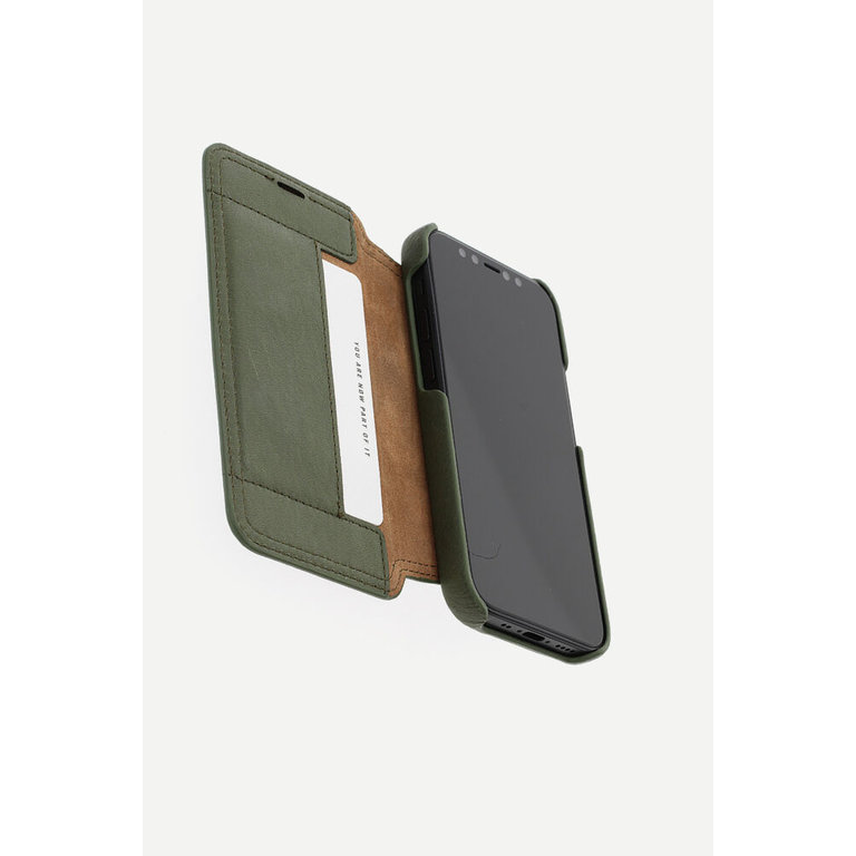 Minim Minim Book Case iPhone 12 Mini - Olive Green