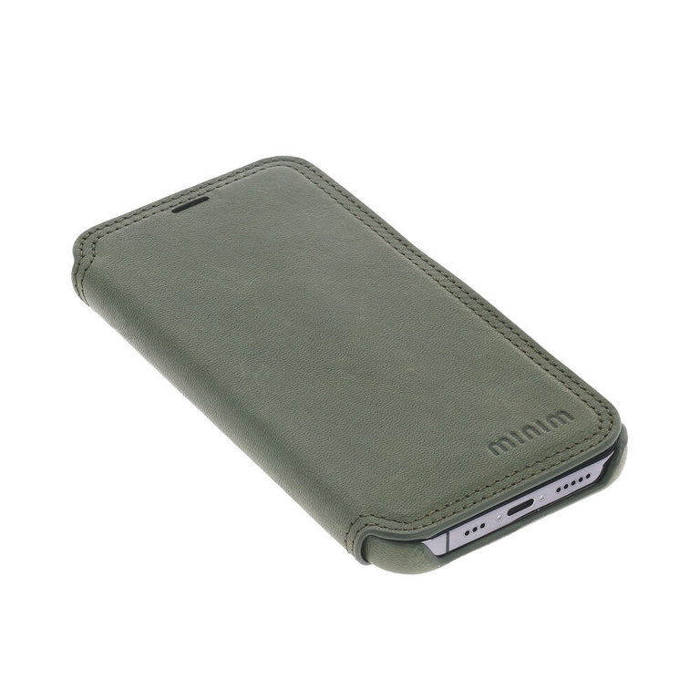Minim Minim Book Case iPhone 13 Pro - Olive Green