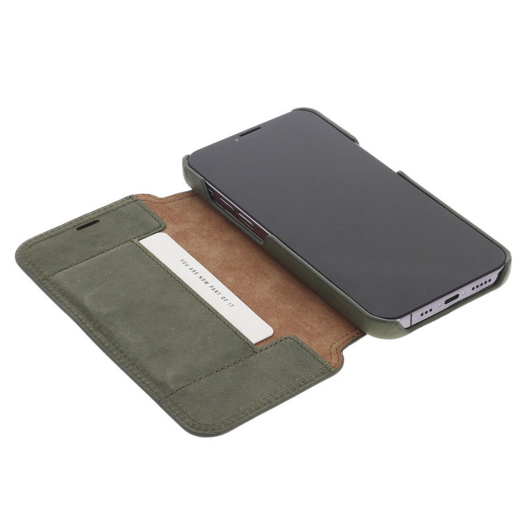 Minim Minim Book Case iPhone 14 Pro - Olive Green