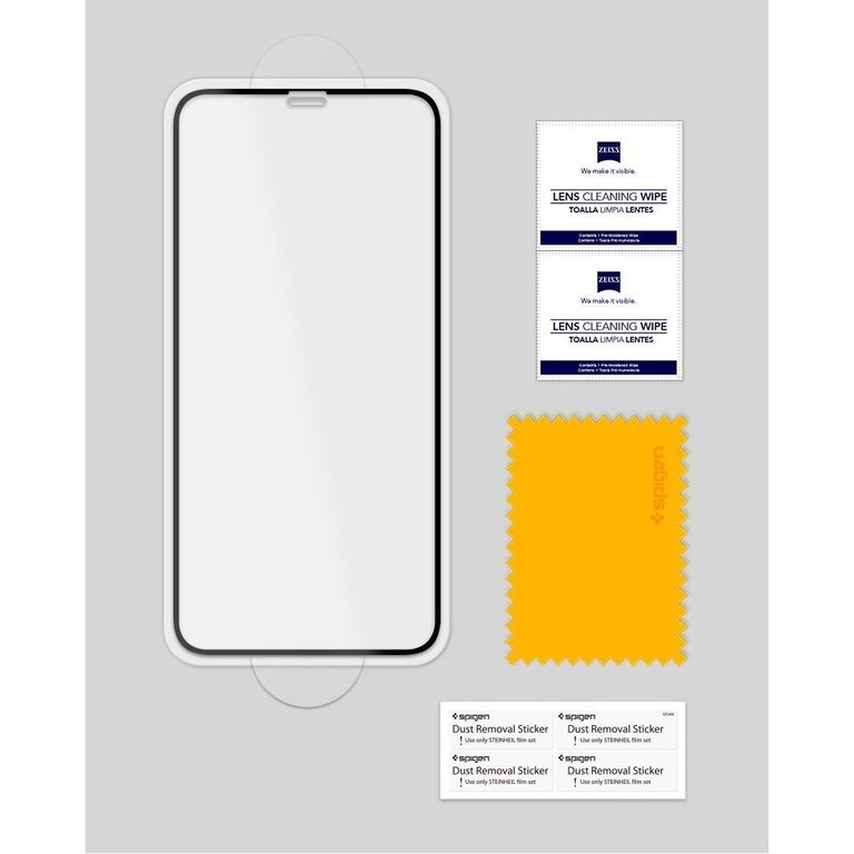 Spigen Spigen Screenprotector Full Cover Glass Apple iPhone 11 Pro / iPhone X/XS Black