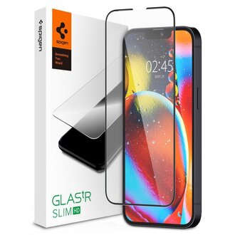 Spigen Spigen Screenprotector Full Cover Glass Apple iPhone 13 Mini Black AGL03404